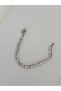Special Series Gourmet Oval Strip Zircon Stone Xp Silver Color Bracelet