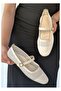 Bellamor Mesh Buckle Mary Jane Shoes Low Square Heel Ballerinas - 2