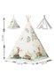 Cort tip teepee pentru copii - bej - 6