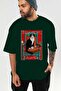 For the Love of Cats 69 Front Cat Printed Green Oversize T-Shirt 100% Cotton Unisex Cat Lover Premium Design - 6