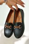 Cece Women's Genuine Leather Orthopedic Loafer Shoes Black - 4
