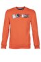 Ar-Ma Men's Crew Neck Sweatshirt with Text Print, Pocketless, Regular Fit, Three Yarns K21124907401