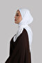 وشاح كلاسيكي أبيض سادة مخيط على الطراز الإيطالي من قماش مريح 202209_42 - 2