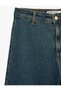 High-Waist Relaxed-Fit Cotton Denim Trousers - Culotte Jeans - 8