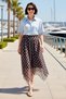 Women's Maxi Skirt Polka Dot Tulle Lined A-Line Asymmetrical Cut Polyester Comfortable Summer Collection Daily - 3