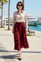 Women's Maxi Skirt Chiffon Woven Ruffle Detailed A-Line Cut Lined Elegant Day Night Daily Casual - 3