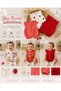 Unez Baby Girl 3-Piece Muslin Jumpsuit Set Strawberry Embroidered Rabbit Embroidered Polka Dot Summer Set - 2