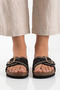 Women's Stoned Soft Single Buckle Orthopedic Slippers |   Non-Slip Sole, Summer, Dowry, Daily Slippers - 5