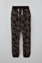 Girl's Tracksuit Set with Bow Pattern and Lacing Accessories, Ages 4-8, Dark Brown - 8