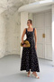Women's Black Back Tie Detailed Floral Patterned Stylish Summer Dress - 4