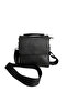 Genuine Leather Black Men's Messenger Bag and Handbag