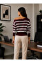 Knitwear Striped Boat Neck Blouse - 3