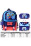 Kids Good Game (Navy Blue - Red Color) Boys' Triple Primary School Backpack Set - Setkk-L5389A - 3