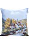 Sakli Göl Town Jacquard Woven Tapety Decorative Kirlent 45*45 - 2