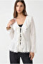 Lace Detailed Tie-Up Kimono - 2