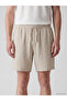 Gray Loose Fit Muslin Men's Shorts - 3