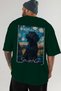 For Dog Lovers 3 Green Oversize T-Shirt with Dog Print on the Back 100% Cotton Unisex Dog Lover Premium Design - 6
