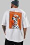 For Dog Lovers 2 White Oversize T-Shirt with Dog Print on the Back 100% Cotton Unisex Dog Lover Premium Design - 5