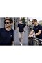 Men's Navy Blue Lycra Single Jersey Fabric Crew Neck Short Sleeve T-Shirt - 2