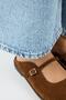 Felicia Women's Genuine Leather Flat Elegant Buckle Tan Slippers - 3