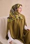Tivil Silk Scarf 11525 - 28 Pistachio Green Geometric Pattern - 2