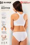 1213 Premium Series Women's Seamless Cross-Back Sports/Casual Padded Bustier Half Tank Top - 2