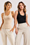 Women's 2-Piece Cotton & Modal Thick Strap Flexible Basic Undershirt - 2-Piece Advantage Pack
