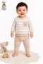 Boy's - Baby Set - Striped Seasonal Top and Bottom Set with Teddy Bear Pocket - 5