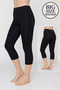 4-Pack Plus Size Cotton Women's Leggings High Waist Capri Comfortable Stretchy Shaping - Plus Size Capri Leggings - 5060 - 4