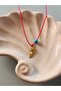 Steel Fish Red String Necklace