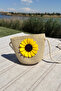 Summer Girl's Gift Straw Hat Bag Set Sunflower Model |   Sunscreen Beige Beach Combination - 3