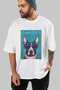 For Dog Lovers 47 Front Dog Printed White Oversize T-Shirt 100% Cotton Unisex Dog Lover Premium Design - 7