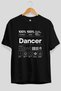 Dancer Oversize Front Printed Black T-Shirt 100% Cotton Streetwear Premium Comfort Fit