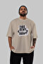 This Is My Therapy Oversize Front-Printed Beige T-Shirt 100% Cotton Streetwear Premium Comfortable Fit - 5