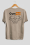 Gym Hub Oversize Back Printed Beige T-Shirt 100% Cotton Streetwear Premium Comfortable Fit