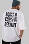Squat Bench Deadlift Oversize Back Printed White T-Shirt 100% Cotton Streetwear Premium Comfortable Fit - 7