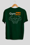 Gym Hub Oversize Back Printed Green T-Shirt 100% Cotton Streetwear Premium Comfortable Fit