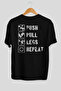 Push Pull Legs Oversize Back Printed Black T-Shirt 100% Cotton Streetwear Premium Comfortable Fit