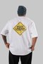 Body under Oversize Back Printed White T-Shirt 100% Cotton Streetwear Premium Comfortable Fit - 2