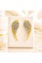 Two Color Angel Wing Elegant Women's Earrings - 4