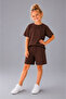 Girls' Comfortable Cotton Short Sleeve Shorts Set - 2