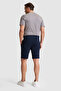 Men's Navy Blue Knitted Shorts 50322605-Vr033 - 5