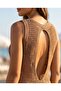 Backless, Side-Slit Knitwear Beach Dress, Pareo - 3