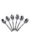 طقم ملاعق موكا فضية من 6 قطع