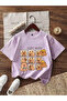 Children's Capybara Printed Black Crew Neck T-Shirt