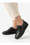 Women's Black Genuine Leather Orthopedic Soft Sole Casual Shoes - 2