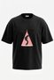 Michael Jackson_8 Design Back Printed Cotton Black Oversize T-Shirt