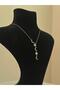Silver Color Sun and Moon Figured Dangle Modern Necklace - 3