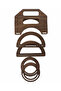 3 Pairs (6 Pieces) Wooden Bag Handles - Mdf Bag Handle Set - Handmade Bag Accessory - 2