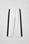 Men's Side Stripe Detailed Baggy Sweatpants White - 2